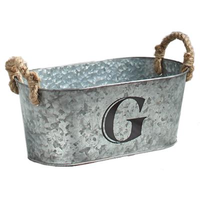 China Antique Galvanized Colorful Pail Tin Buckets Pails Bathroom Cleaning Metal Pail Shop Pails Tub for sale