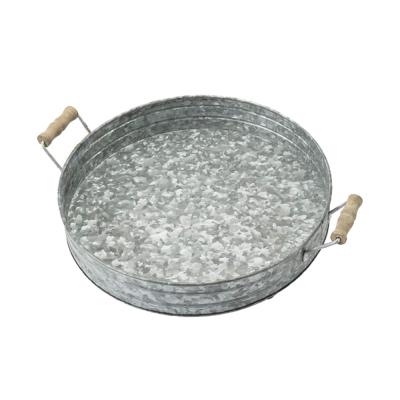 China Hot sale Fashional unique round metal tray metal tin serving tray for home&party promotional tray for sale