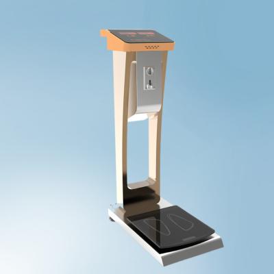 China Coin Operated 300kg Lobby Luggage Scale with Human Weighing and Mechanical Weighing for sale