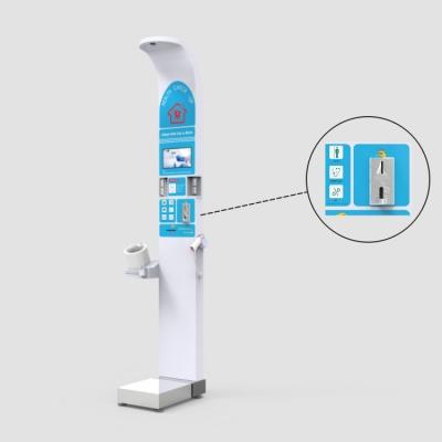 China Body Composition Analyzer Touch Screen Ultrasonic Height and Weight Scale 500kg Capacity for sale