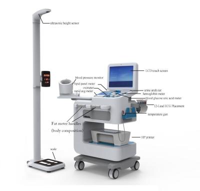 China White Self Service Body Checking Kiosk Telehealth Equipment for OEM Acceptance for sale