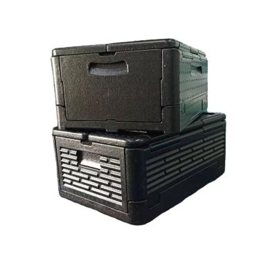 China 24l  35l 48L Foldable Cooler Box Ice PP Insulated Food Carrier EPP Pcm Box Cooler Thermo Meal Container for sale