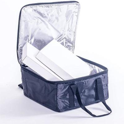 China Geometric 48L Sac Isotherm grocery cooler bag insulated thermal Backpack Lunch Food Fresh Aluminum Hot Cold Bag for sale