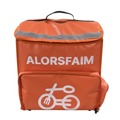 China Blue bike insulated pizza delivery bag Thermal Lunch Bag Portable Takeaway Food Packaging Delivery for sale