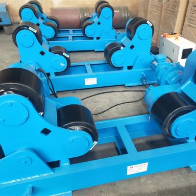 China Cylinder 30 Ton Self Alignment Adjust Manual SAW CAT CO2 Welding Rotator Vessel Tube Tank Roller Rotator Screw Welding for sale