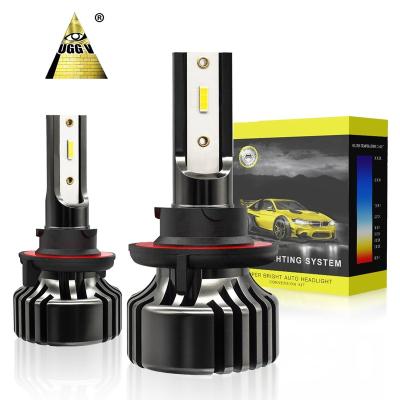 China UGDA Facus LED 50w 6500lm 6500K Fanless Cooling Faro Pure White LED H13 H7 H4 H1 H3 9005 9006 lux Para Carros LED Focus for sale