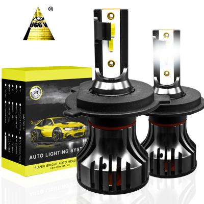 China UGGV UG5S 6500k 80 Lumens 12v LED Cool White 9000 Watts Super Bright Kit H4 Focos LED Conversion Headlights For Auto Universal for sale