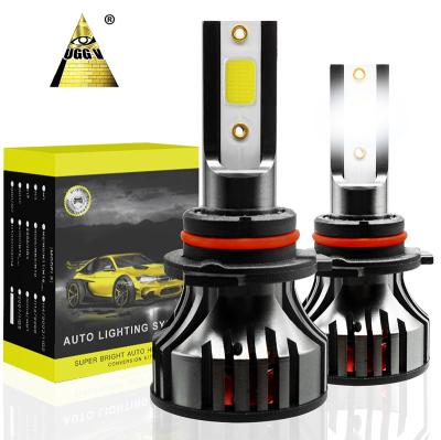 China 76W 6000K Aviation Aluminum Headlights 6063 UGGV H11 H4 H7 9006 Extremely Bright COB LED Chips Conversion 8000 Lumen Bulb Kit for sale