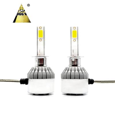 China Automotive Aluminum Alloy LED 36 Watt H1 H3 H7 H4 H11 9005 9006 H13 9004 9007 COB Chips C6 LED Light 6000k 3800LM/bulb for sale