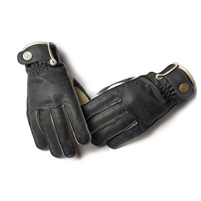 China STRANGER Vintage Motorcycle Full Protection and Warmth SNAIL Finger Gloves Cycling Leather Women Rider Moto Protect Glove Men Sheepskin for sale