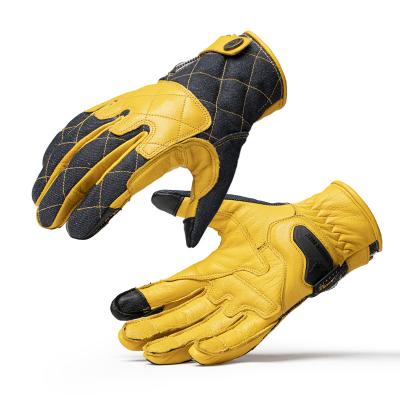 China SNAIL Cycling Gloves Autumn And Winter Leather Motocross Motorcycle Gloves Full Finger Protection And Warmth FOREIGN Retro Motorcycle Sheepskin Gloves for sale