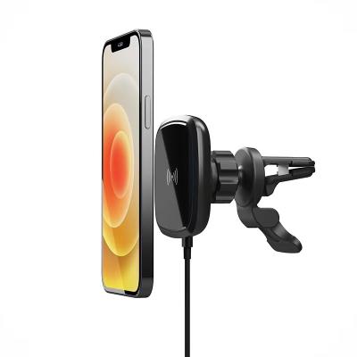 China Magnet Car Charger For Phone New Product Magnetic Car Charger 15W Magnetic Wireless Car Charger For Iphone 12 Pro Magnetic Car Wireless Charger for sale