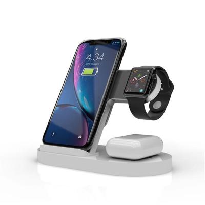 China Promotional Newest Smart Watch Fast Wireless Charger 15W 10W/7.5W/5W 3IN1 Charging Stand For Phone iPhone Smart iWatch TWS for sale