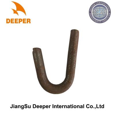 China Carbon Steel J Style 3/8 Rope Hook Weld On Self Finish Color for sale