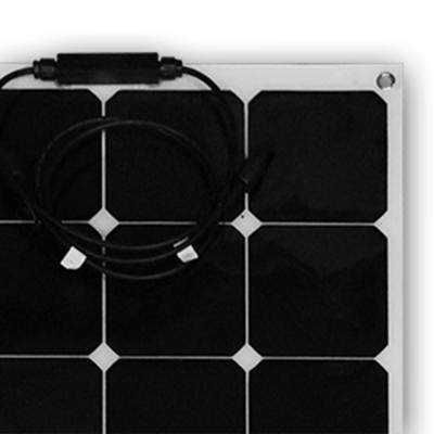 China 110W SunPower Flexible Solar Panels , Black Semi Flexible Solar Panel For Boat for sale