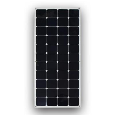 China Lightweight 100W Flexible Pv Monocrystalline Solar Panel IP67 Junction Box With Diodes for sale