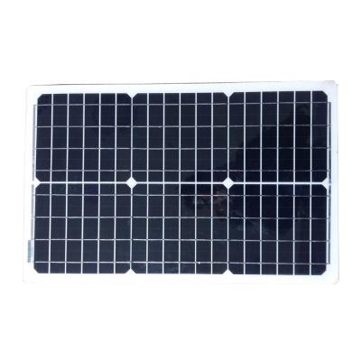 China Photovoltaic Flexibel Monocrystalline Zonnepaneel 25W 12V voor Buitenstraatlantaarn Te koop