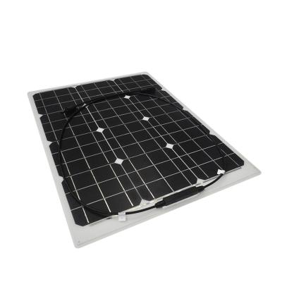 China Pilha de silicone 30W cristalina do telhado flexível do carrinho de golfe do painel solar de ETFE mono baseada à venda