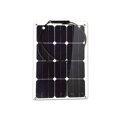 China het Zwarte Flexibele Zonnepaneel van 35W 12V, Uiterst dunne ultra Lichtgewicht, PERC Mono Solar Cells, voor Kampeerauto's, RVs, Boten, Nok Te koop