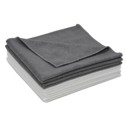 China Sustainable Popular Quality 80% Polyester 20% Polyamide Microfiber Microfiber White Gray Cleaning Cloths For General Purpose for sale