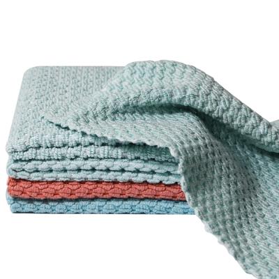 China Durable Universal Soft Microfiber Corn Kernel High Quality Household Cleaning Microfiber Towel for sale