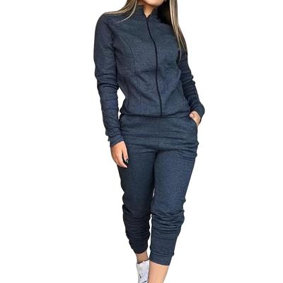 China Breathable Logo Women Sportswear Workout Jogger Sweatsuit Custom Made Suit Sets Thick Jogging Suit for sale