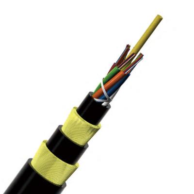 China FTTH 24 Core Fiber Optic Cable Outdoor Cable Aerial Single Jacket 100m 200m Dual Jacket 100m 200m Span for sale