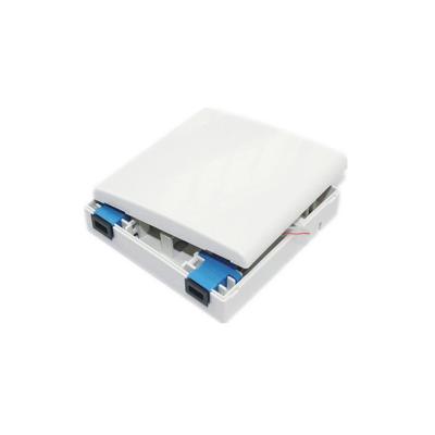 China Ftth 1core 2core 4core FTTH Faceplate Box SC LC PC Adapter ABS Material Rosette Box Fiber Optic Terminal for sale