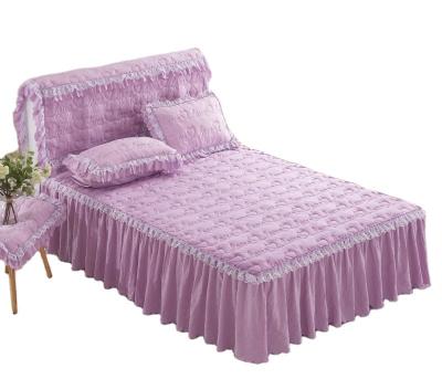 China Cotton Filling Jacquard Bed Bedding Set Home Cover Skirt Skirts For Home Bedding for sale