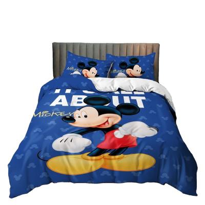 China 3D Mickey Mouse bedding pattern bedding set home textile products factory viable luxury digital printing wholesale for sale