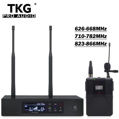 China Audio Equipment Handheld Professional Performance Home KTV Stage Microphone TKG 626-937mhz QLXD4 Lavalier Wireless Lapel Microphone for sale