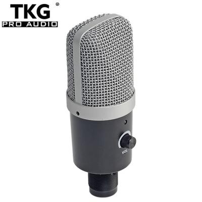 China Cable Microphone TKG TV Live Computer PC Phone Live USB Recording Microphone Condenser Microphone for sale