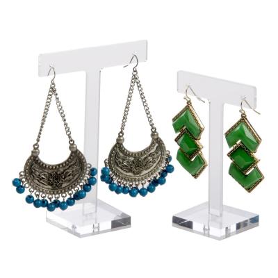 China T-Shape Clear Acrylic Jewelry Earring Display  Acrylic Jewellery Earring Holder for sale