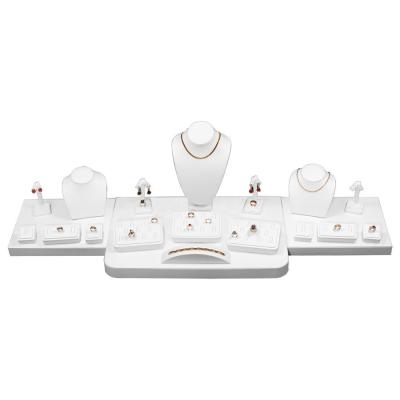 China Jewelry Showcase/ Window Display Set White Fabric Jewellery Display for Necklace,Earring,Ring for sale