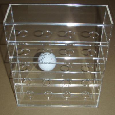 China Acrylic Clear Golf Ball Display Case Counter top Plexiglass Ball Holder  Riser for sale