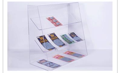 China Acrylic Slant-Front Locking Display Case With 3 Angled Shelves for sale