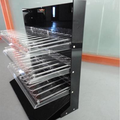 China 3 Tiers Acrylic Rack for Lipgloss Compartment Plexiglass Lipstick Display Stand for sale