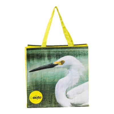 China Customized recyclable reusable pp woven packaging shopping bag with logo eco laminated pp woven bag for sale