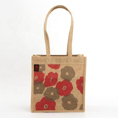 China Recyclable Natural Logo Custom Printing Shopping Bag Burlap Eco Friendly Tote Bags Reusable Gunny Jute for sale