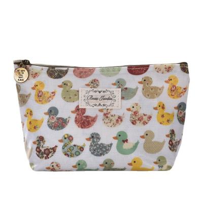 China Recyclable Canvas Cotton Zipper Travel Pouch Makeup Cosmetic Bag for sale