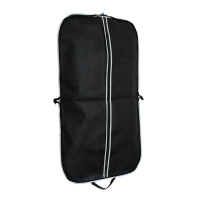 China Durable Premium Black Zipper Suit Bag Black Polyester Fabric Suit Bag Eco-Friendly Clothing Storage Bag for sale