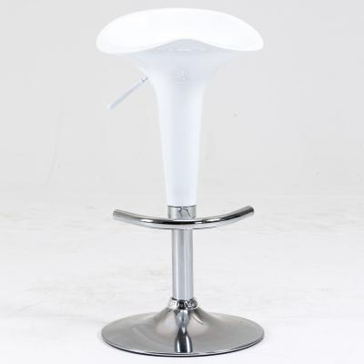 China Swivel and Seat Height Control High Selling Modern White Mental Chair Bar Stools Bar Chairs with No Backrest for sale