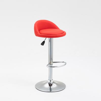 China Swivel And Seat Height Control Factory Price Customized Height Adjustable Cheap Round Red Bar Chairs Sneak for sale