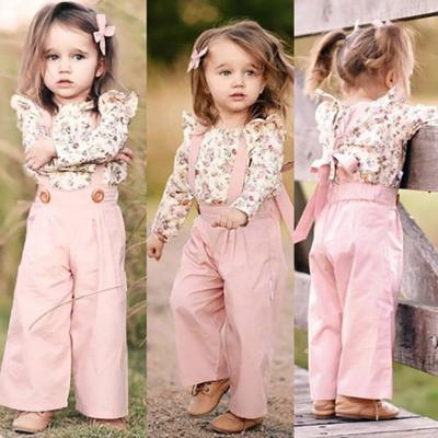 China Two-piece baby suit fall baby clothes breathable sleeve flower flight wear hot children's style + pants autumn long sleeve for sale