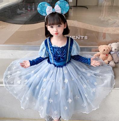 China Newest Breathable Kids Celebrity Clothes Princess Elsa Wear Dress Halloween Costumes For Girls for sale