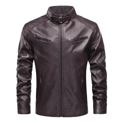 China NEW Wholesale Custom Online Military Faux Bomber Motorcycle Waterproof Leather Coat Men's Leather for sale