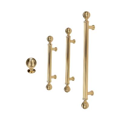 China Contemporary Gold Cabinet Handles Wardrobe Closet Drawer Dresser Pull Door Handle Knobs Furniture Hardware High Quality Handle for sale