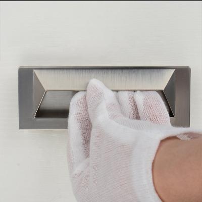 China Modern Embedded Stealth Dresser Pull Hardware Hidden Door Handles Fashion Wardrobe Dresser Cupboard Cabinet Drawer Door Handles Pulls for sale