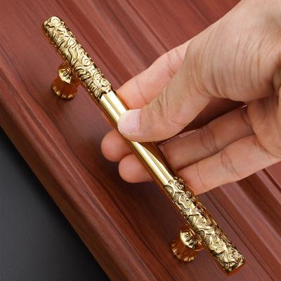 China Luxury Fashion Gold Furniture Wardrobe Dresser Cupboard Cabinet Drawer Door Pulls Modern Zinc Alloy T-Bar Light Knobs Handles for sale