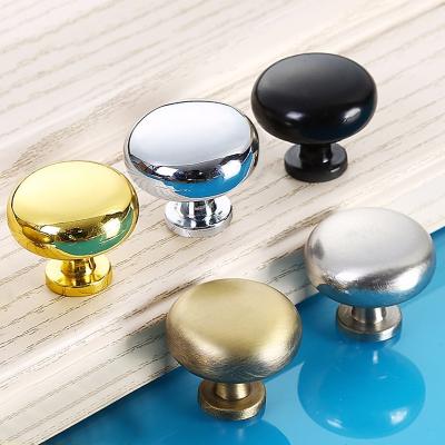 China Contemporary Round Wardrobe Drawer Pulls Solid Pulls and Drawer Knobs Furniture Hardware Knobs Metal Door Handle for Buffet Handle for sale